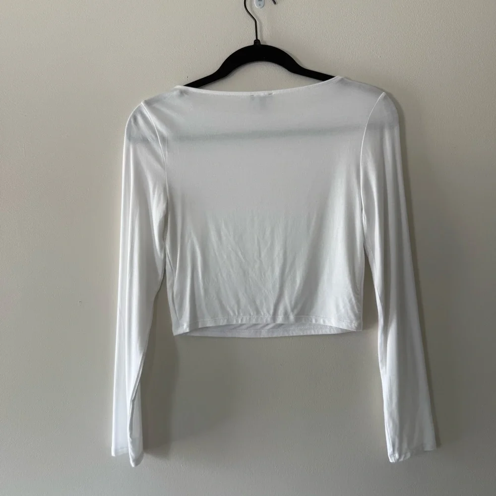 Express Supersoft Fitted Boat Neck Tee Size Small - Picture 2 of 3